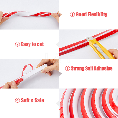 5M Silicone Collapsible Shower Threshold Water Dam AJEW-WH0709-118-1