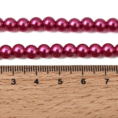 Eco-Friendly Dyed Glass Pearl Round Beads Strands HY-A008-6mm-RB058-1