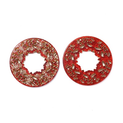 Plating Acrylic Pendants OACR-P007-12-1