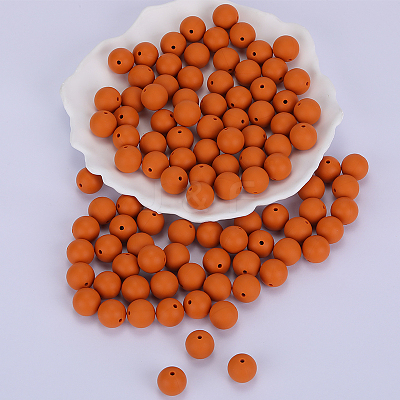 Round Silicone Focal Beads SI-JX0046A-73-1