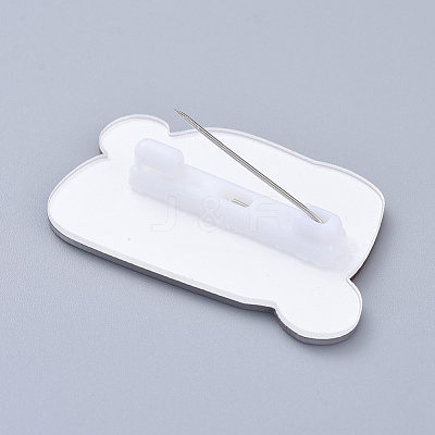 Acrylic Safety Brooches JEWB-D006-A01-1