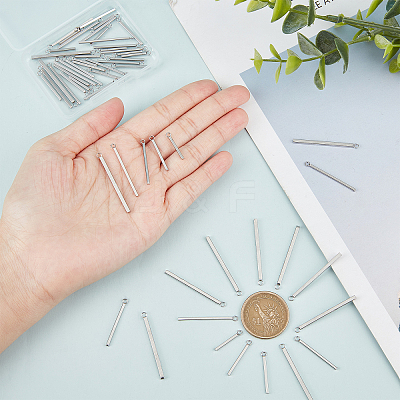 60Pcs 5 Style Stainless Steel Pendants STAS-SC0003-93-1