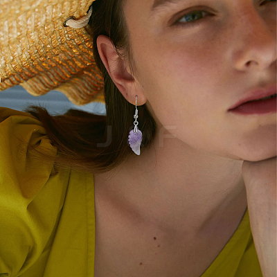 3 Pairs 3 Styles Natural Mixed Gemstone Wings Dangle Earrings with Brass Pins for Women EJEW-FI0003-19-1