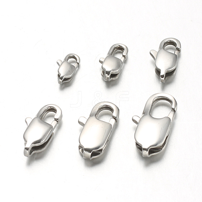 Tarnish Resistant 304 Stainless Steel Lobster Claw Clasps STAS-F094-05F-P-1