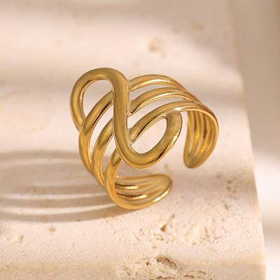 Line 304 Stainless Steel Cuff Open Rings WGE83BC-01-1