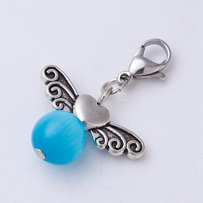 Cat Eye Pendants HJEW-JM00353-M-1
