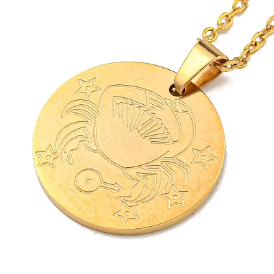Constellation Pendant Necklaces NJEW-S422-04G-04-1