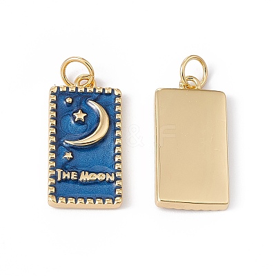 Rack Plating Brass Enamel Pendants KK-B060-01G-1