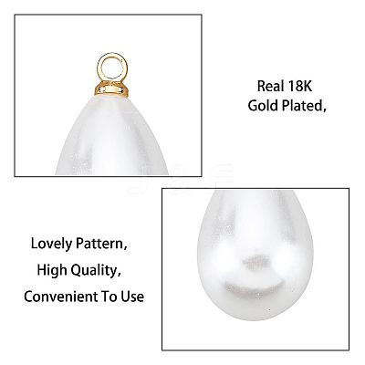 ABS Plastic Imitation Pearl Pendants KK-BC0010-75-1