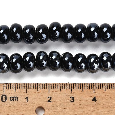 Glazed Porcelain Rondelle Beads PORC-Q001-01H-1