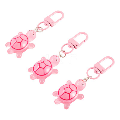 3Pcs Resin Tortoise Pendant Decorations HJEW-TA0001-39E-1