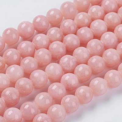 Natural Yellow Jade Beads Strands G-G598-8mm-YXS-02-1