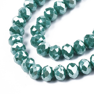 Electroplate Glass Beads Strands EGLA-A034-P4mm-A09-1