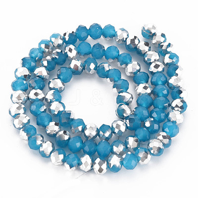 Electroplate Glass Beads Strands EGLA-A034-J6mm-M08-1