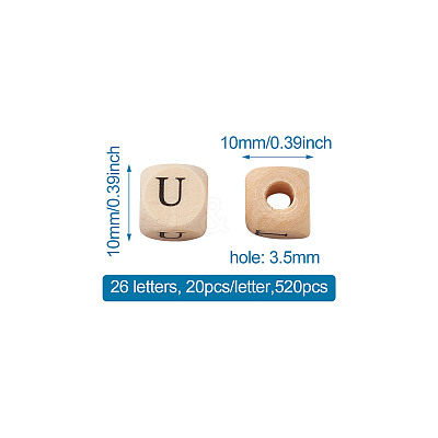 ddPrinted Natural Wood Beads WOOD-KS0001-12-1