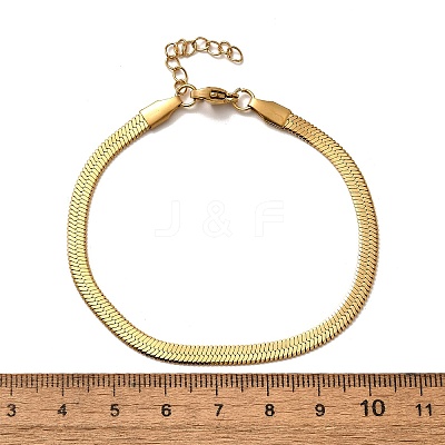 Ion Plating(IP) Unisex 304 Stainless Steel Herringbone Chain Bracelets BJEW-O177-01A-G-1