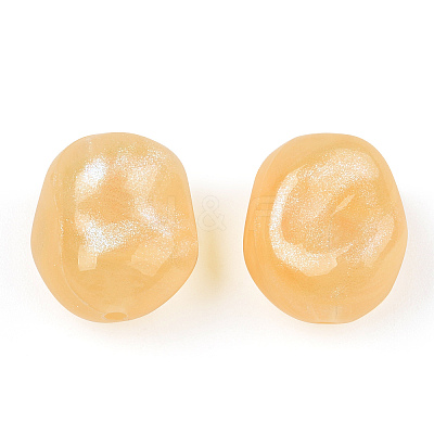 Opaque Acrylic Beads OACR-E015-08C-1