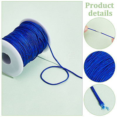 1 Roll 100 Yards Round Nylon Braided Thread NWIR-PH0002-22E-1