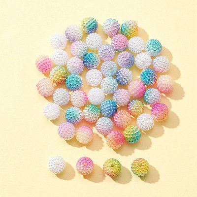 50Pcs 5 Colors Imitation Pearl Acrylic Beads OACR-FS0001-18-1