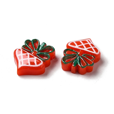 Christmas Opaque Resin Cabochons RESI-K019-32-1
