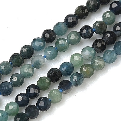 Natural Blue Tourmaline Beads Strands G-B168-A06-2mm-1