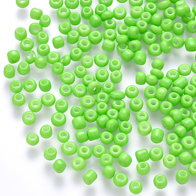 8/0 Baking Paint Glass Round Seed Beads SEED-S036-01B-16-1