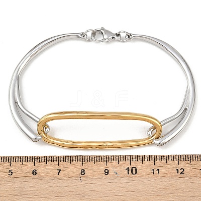 304 Stainless Steel Bangles BJEW-C129-01GP-1