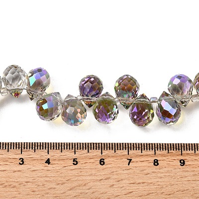 Electroplated Glass Beads EGLA-K062-01B-HP04-1