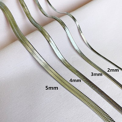 304 Stainless Steel Snake Chain Necklaces for Women WG80FEF-29-1