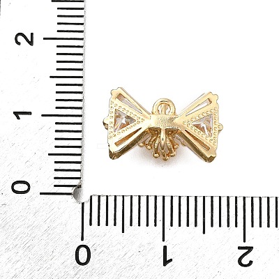 Brass Pave Cubic Zirconia Charms KK-Q048-13G-1