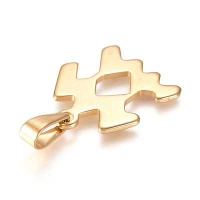 304 Stainless Steel Pendants STAS-L210-06L-G-01-1