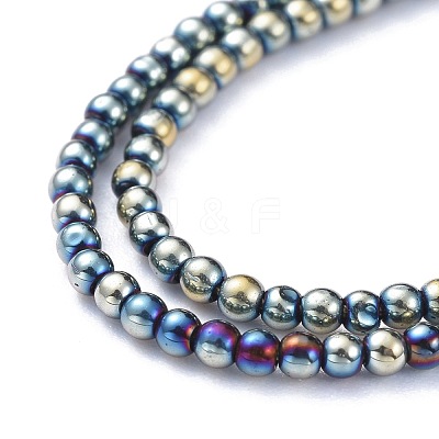 Electroplate Glass Beads Strands EGLA-K014-A-FP08-1