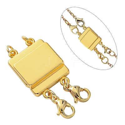 Zinc Alloy Box Magnetic Clasps Converter PALLOY-C159-01LG-1