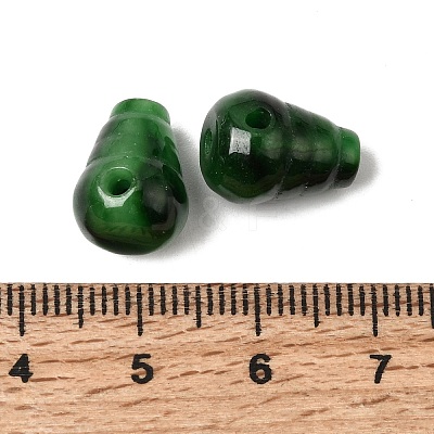 Natural Myanmar Jade Dyed 3 Hole Guru Beads G-C283-02-1