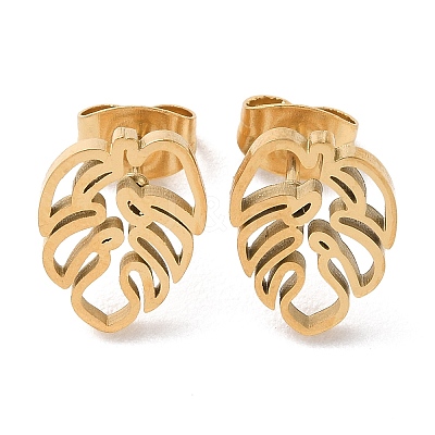 304 Stainless Steel Stud Earrings X-EJEW-B022-08G-1