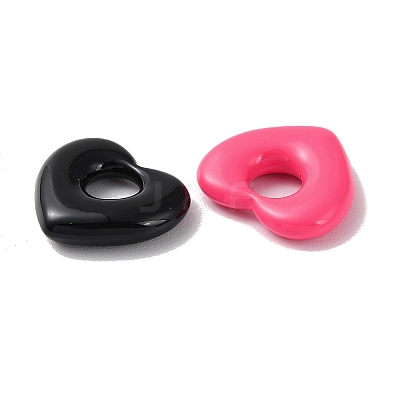 Spray Painted Alloy European Beads PALLOY-M215-02-1