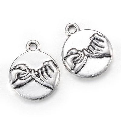 Tibetan Style Alloy Charms TIBEP-Q061-04AS-LF-1
