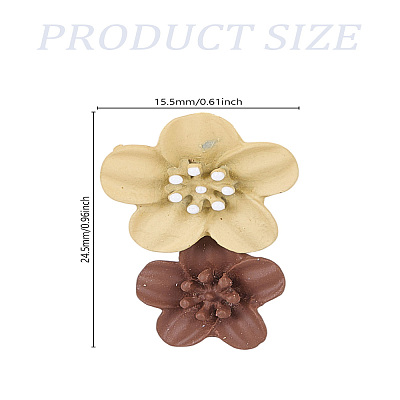 1 Pair Spray Painted Zinc Alloy Resin Dangle Stud Earrings EJEW-LP0007-043B-1