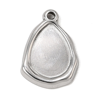 304 Stainless Steel Pendant Cabochon Settings SA-CBA9B1E-01B-P-1