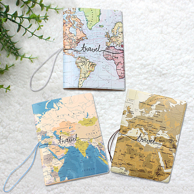 1Pcs Imitation Leather Passport Holder Cover Case AJEW-CN0001-12B-1
