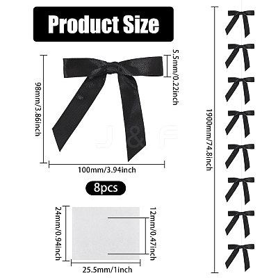Bowknot Polyester Hanging Streamer DIY-WH0349-504B-1