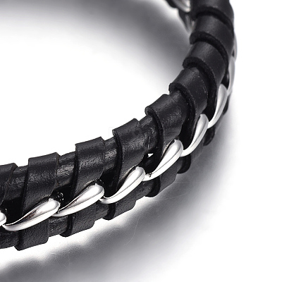 Leather Cord Bracelets BJEW-E352-35P-1
