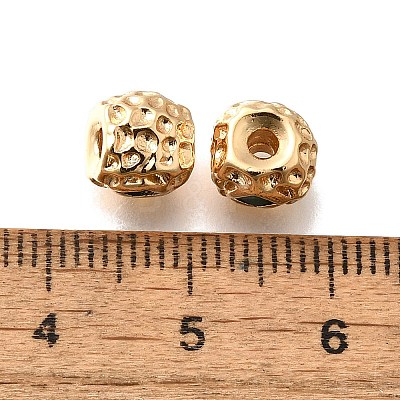 Brass Micro Pave Cubic Zirconia Beads KK-M318-39G-02-1