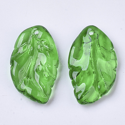 Transparent Spray Painted Glass Pendants LS-X-GLAA-T013-02-C05-1