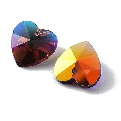 Electroplate Glass Charms GGLA-Z002-02Q-1