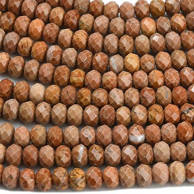 Natural Orange Sesame Jasper Beads Strands G-Z111-A41-1