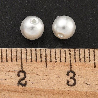 Baking Paint Pearlized Glass Pearl Round Beads HY-S004-01G-1