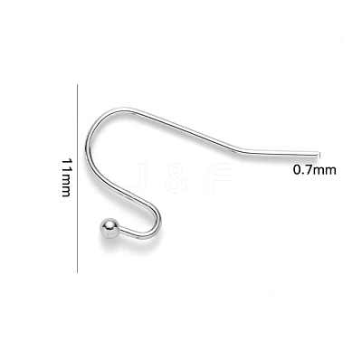 Non-Tarnish 304 Stainless Steel Earring Hooks STAS-S111-005-1