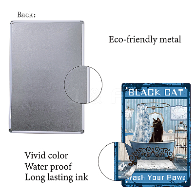Rectangle Metal Iron Sign Poster AJEW-WH0157-311-1