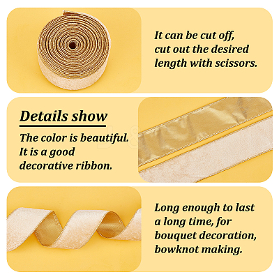 Single Face Velvet Wired Ribbon OCOR-WH0078-222A-02-1